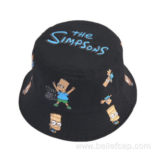 silk screen print cute kids bucket hat